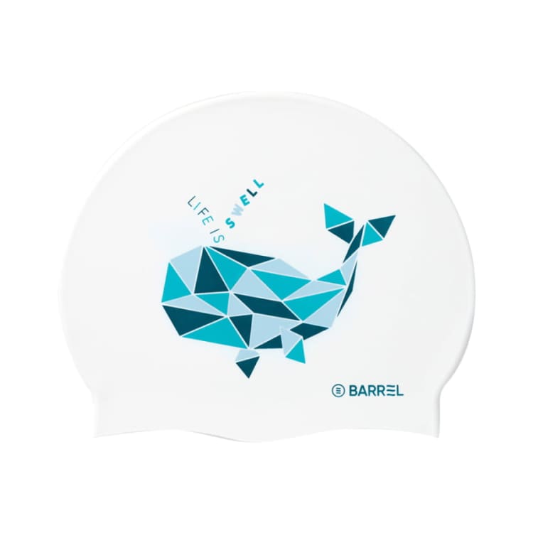 Barrel Piece Whale Silicone Swim Cap - WHITE - Barrel / Mint / ON - Swim Caps | BARREL HK