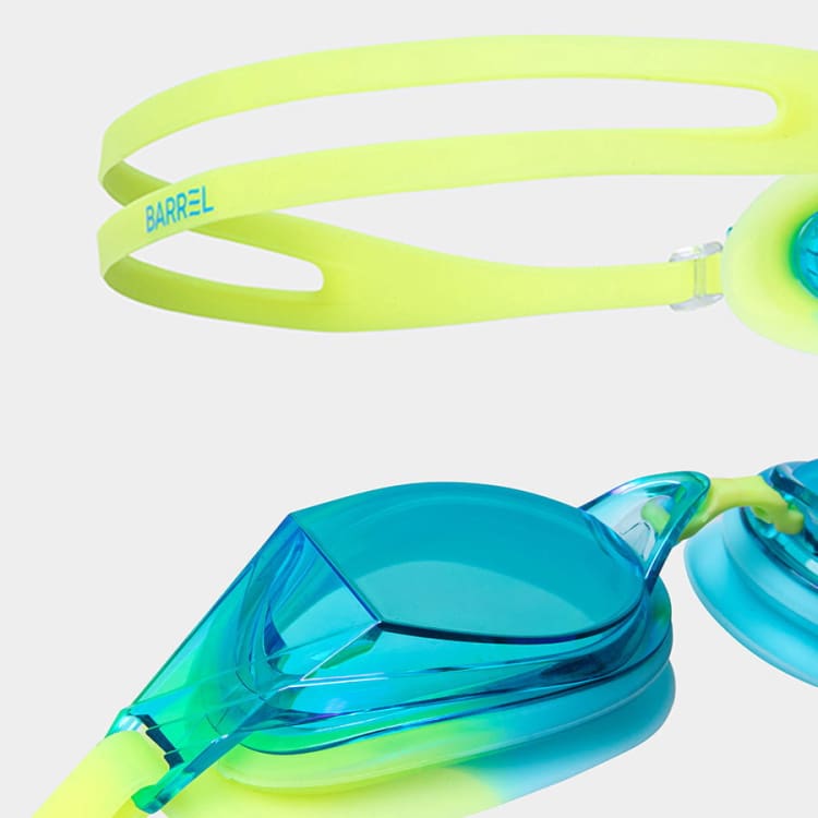 Barrel Prism Mirror Swim Goggles - AQUA/YELLOW - Barrel / Aqua/Yellow / OSFA - Swim Goggles | BARREL HK