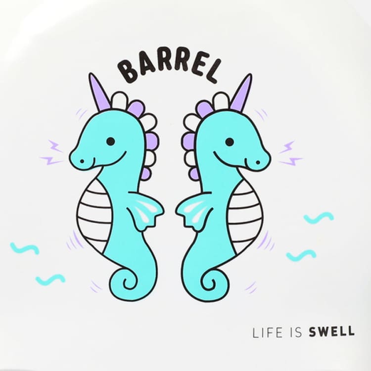 Barrel Sea Horse Nowrinkle Swim Cap - WHITE - Barrel / White / ON - Swim Caps | BARREL HK