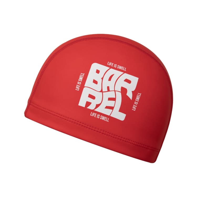 Swim Caps: Barrel Stamp Silitex Swim Cap-RED - Barrel / Red / ON / Accessories, BARREL, BARREL HK, BRIV24HKOPT02, Caps | B3SUASC028REDON