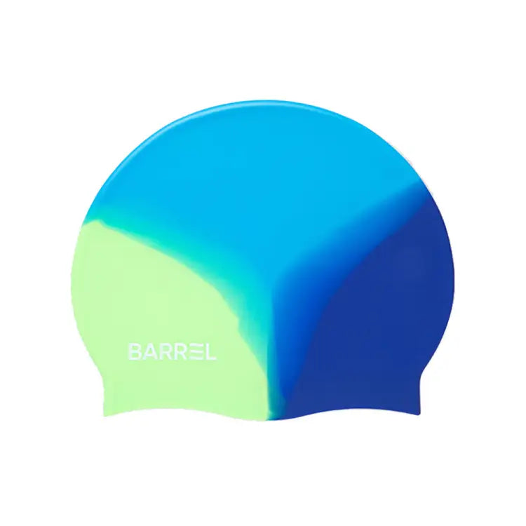 Swim Caps: Barrel Sunset Silicone Swim Cap-BLUE - Barrel / Blue / ON / 2025, Accessories, BARREL, BARREL HK, Black | B5SUASC002BLUON