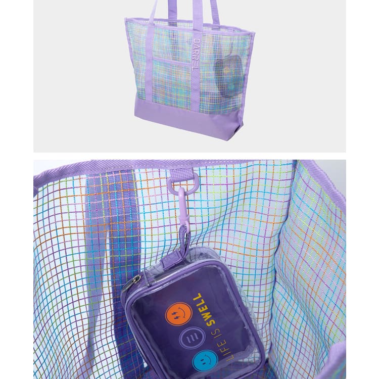 Bags / Mesh: Barrel Surfer Mesh Beach Bag-LAVENDER - Barrel / Lavender / Accessories, Backpacks, Bags, Bags / Mesh, BARREL | B4SUABG006LAVON