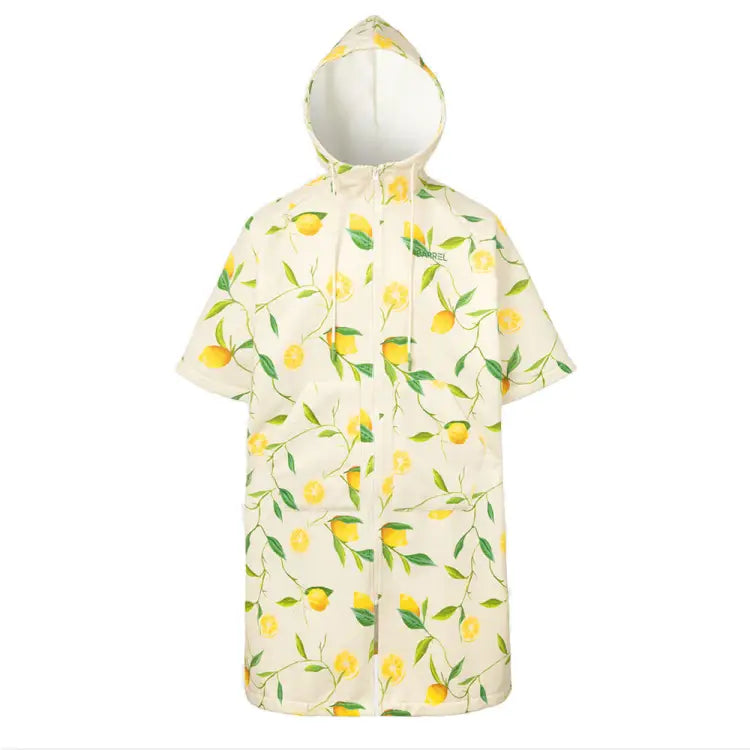 Towels & Ponchos: Barrel Unisex Lemon Zipup Poncho Towel-YELLOW - Barrel / Yellow / M / 2025, Accessories, BARREL, BARREL HK, BRIV25HKOP03