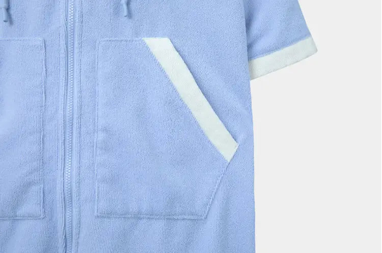 Towels & Ponchos: Barrel Unisex Solid Zipup Poncho Towel-AQUA - 2025, Accessories, Aqua, BARREL, BARREL HK