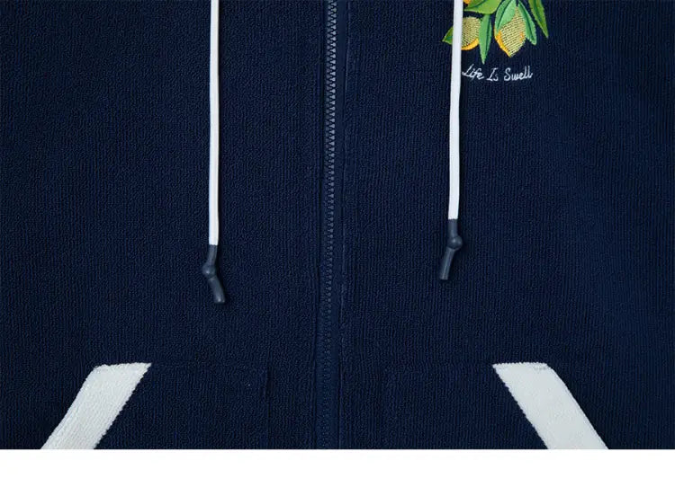 Towels & Ponchos: Barrel Unisex Solid Zipup Poncho Towel-NAVY - 2025, Accessories, BARREL, BARREL HK, BRIV25HKOP03