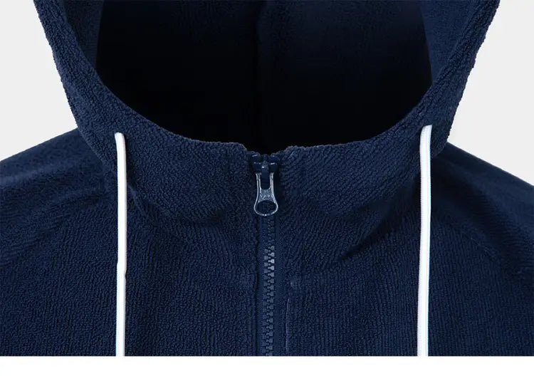 Towels & Ponchos: Barrel Unisex Solid Zipup Poncho Towel-NAVY - 2025, Accessories, BARREL, BARREL HK, BRIV25HKOP03