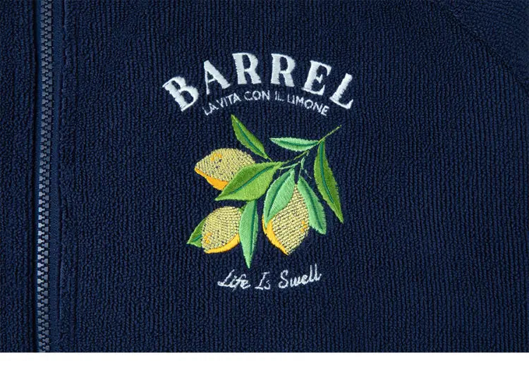 Towels & Ponchos: Barrel Unisex Solid Zipup Poncho Towel-NAVY - 2025, Accessories, BARREL, BARREL HK, BRIV25HKOP03