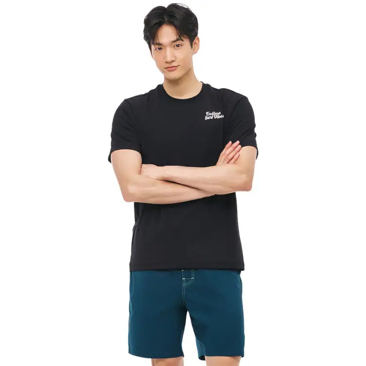 Rashguards: Barrel Unisex Tropical Loose S/S Rashguard-BLACK - 2025, BARREL, BARREL HK, Black, BRIV25HKOP02