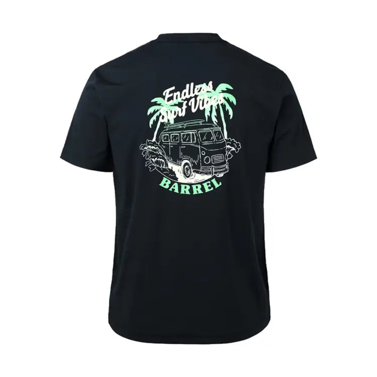 Rashguards: Barrel Unisex Tropical Loose S/S Rashguard-BLACK - 2025, BARREL, BARREL HK, Black, BRIV25HKOP02