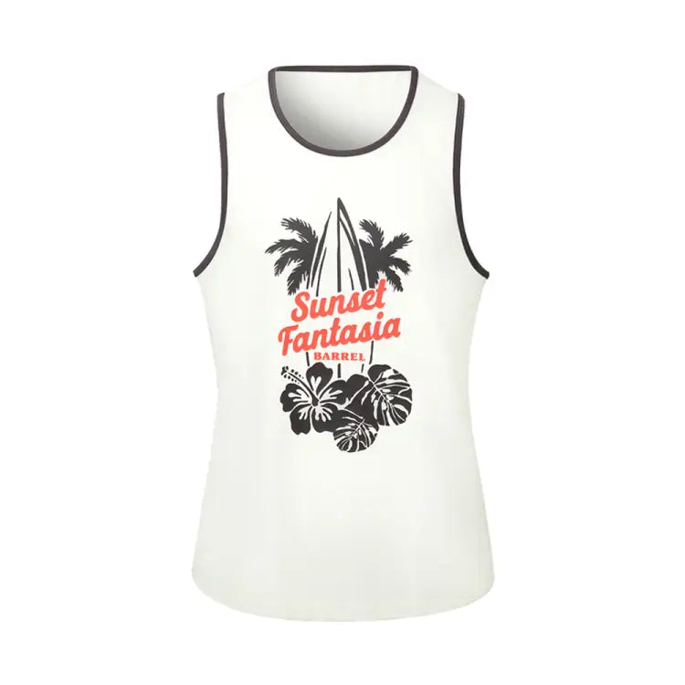 Rashguards: Barrel Unisex Tropical Sleeveless Rash Guard-IVORY - Barrel / Ivory / M (95) / 2025, BARREL, BARREL HK, BRIV25HKOP03, Clothing