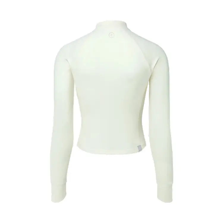 Rashguards: Barrel Women Essential Crop Zip Rashguard-IVORY - 2025, BARREL, BARREL HK, BRIV25HKOP02, Clothing