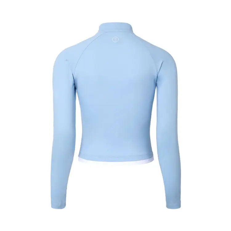 Rashguards: Barrel Women Essential Half Zip Crop Rashguard-BLUE - 2025, BARREL, BARREL HK, Blue, BRIV25HKOP01