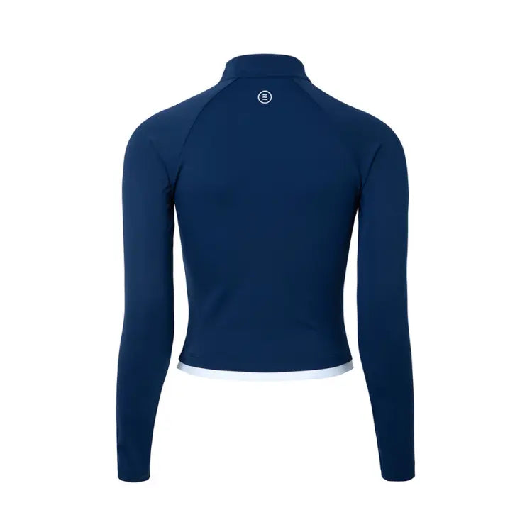Rashguards: Barrel Women Essential Half Zip Crop Rashguard-NAVY - 2025, BARREL, BARREL HK, Blue, BRIV25HKOP01