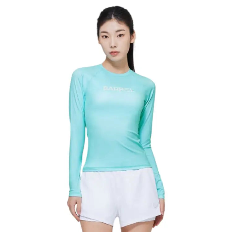Rashguards: Barrel Women Essential Rashguard-MINT - 2023, BARREL, BARREL HK, Barrel / Green / L, Barrel / Green / M