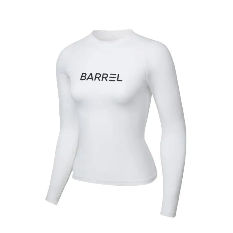 Rashguards: Barrel Women Essential Rashguard-WHITE - 2023, BARREL, BARREL HK, Barrel / Green / L, Barrel / Green / M