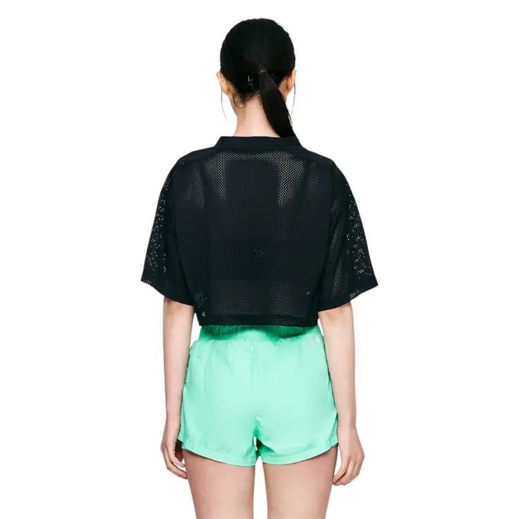 Cover Up: Barrel Women Motion Mesh Crop Cover Up-BLACK - 2025, BARREL, BARREL HK, Black, BRIV25HKOP02