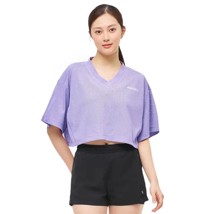 Swim Tops: Barrel Women Motion Mesh Crop Cover Up-LAVENDER - Barrel / Lavender / S (85) / 2025, BARREL, BARREL HK, BRIV25HKOP02, Clothing