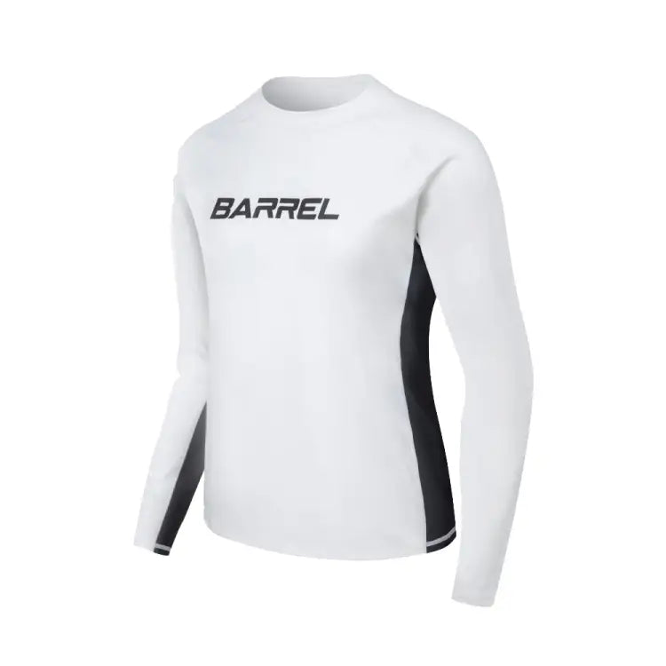 Rashguards: Barrel Women Motion RelaxFit Rashguard-WHITE - 2023_1st, B3SWWRG002BLK080, B3SWWRG002BLK085, B3SWWRG002BLK090, B3SWWRG002BLK095