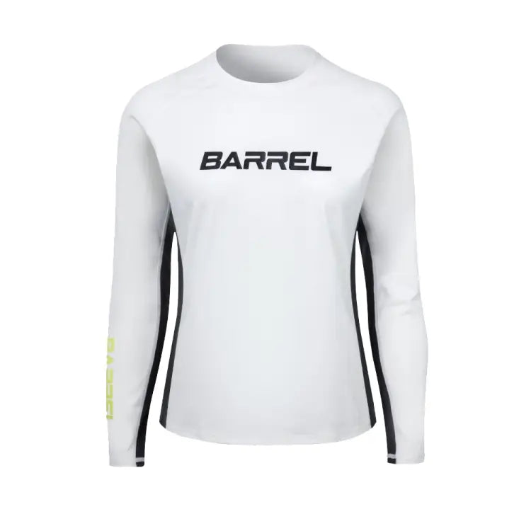 Rashguards: Barrel Women Motion RelaxFit Rashguard-WHITE - Barrel / White / XS / 2023_1st, B3SWWRG002BLK080, B3SWWRG002BLK085,
