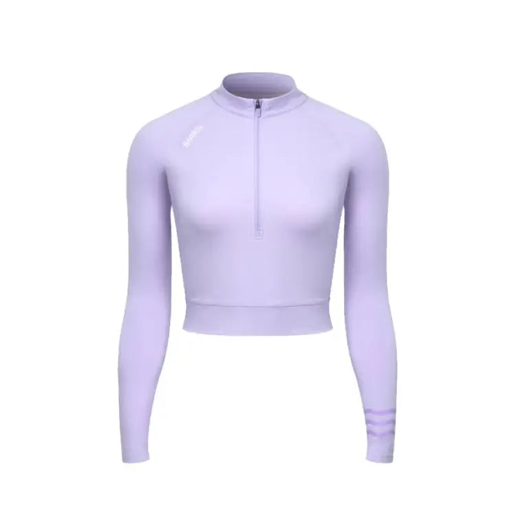 Barrel Women Resort Half Zip Crop Rashguard-PURPLE - Barrel / Purple / XS (80) - Rashguards | BARREL HK