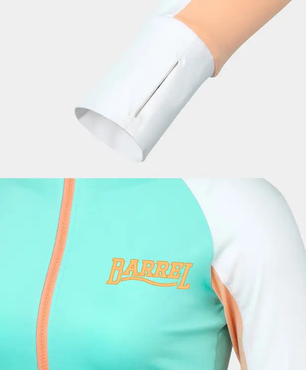 Rashguards: Barrel Women Romantic Crop Zip Up Rashguard-MINT - BARREL, BARREL HK, BRIV24HKOPT02, Clothing, Fashion | B4SWWCZ004OWT085