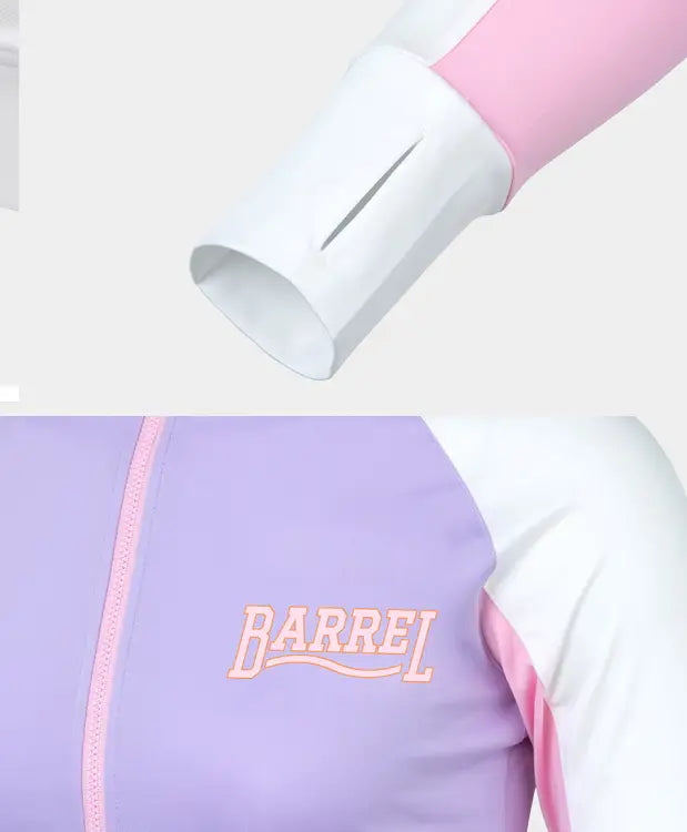 Rashguards: Barrel Women Romantic Crop Zip Up Rashguard-PURPLE - BARREL, BARREL HK, BRIV24HKOPT02, Clothing, Fashion | B4SWWCZ002LAV085