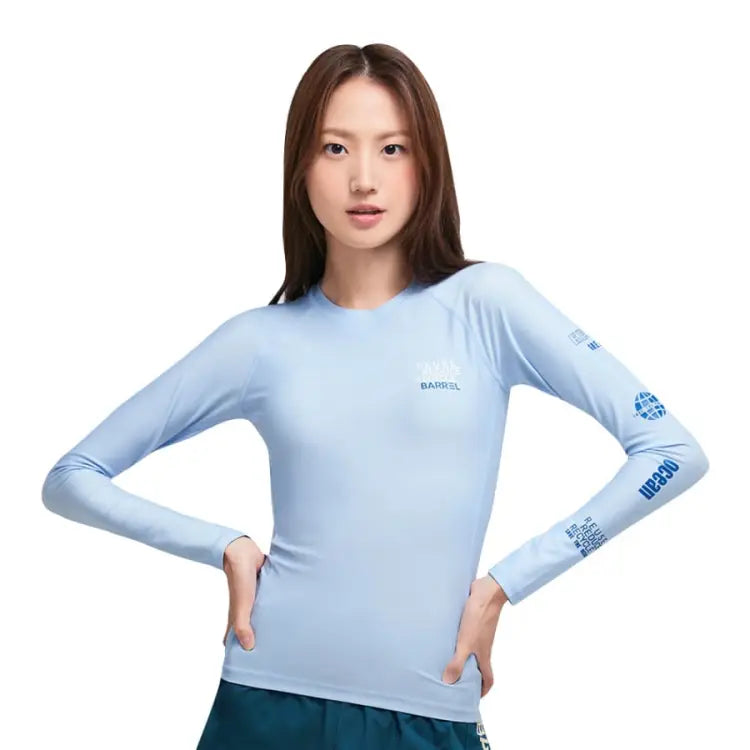 Barrel Womens Essential Rashguard-ICE BLUE - Rashguards | BARREL HK