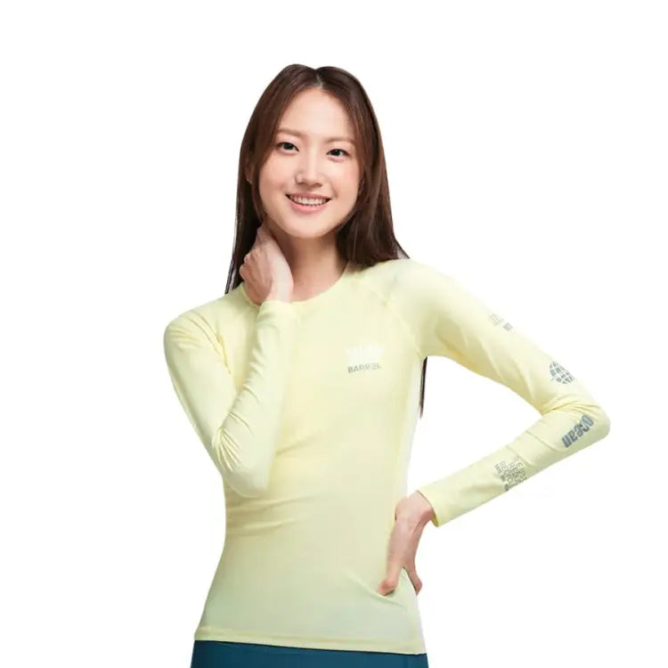 Barrel Womens Essential Rashguard-YELLOW - Rashguards | BARREL HK