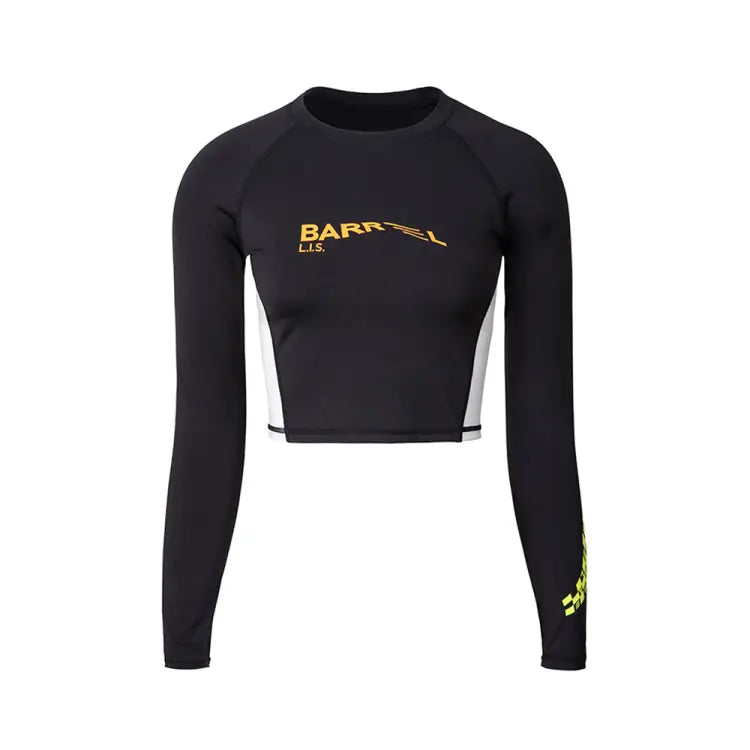Rashguards: Barrel Womens Move Crop Rashguard-BLACK - Barrel / Black / XS / 2022, BARREL, BARREL HK, Barrel / Orange / L, Barrel / Orange