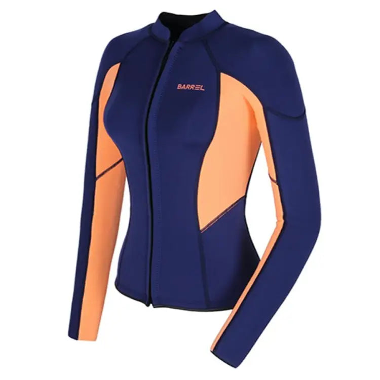 Barrel Womens Pluma 2mm Neoprene Jacket-NAVY/PEACH - Tops | BARREL HK