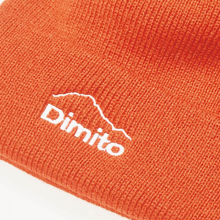 Headwear / Beanies: Dimito 23 MT Logo Knit Beanie-ORANGE - Dimito / Orange / FREE / 2023, Accessories, Dimito, Head & Neck Wear, Headwear /