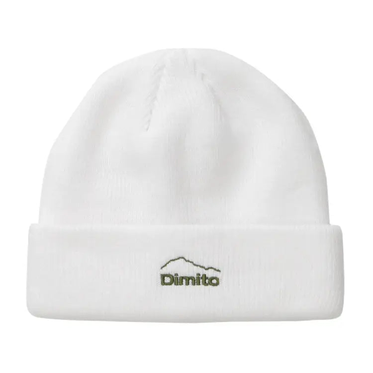 Headwear / Beanies: Dimito DMT Logo Beanie-WHITE - Dimito / White / Free / 2024, Accessories, DIMITO, Head & Neck Wear, Headwear / Beanies