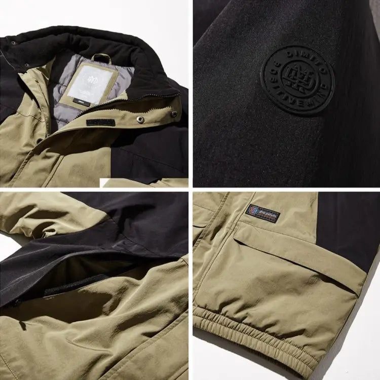 Jackets / Snow: DIMITO MOUNTIAN PADDED SNOW JACKET-KHAKI - 1920 Clothing CY190504-D Dimito ICE & SNOW | OCCN-WHITELINE-1029070745506-S