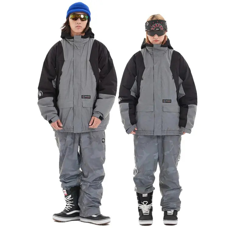 Jackets / Snow: DIMITO MOUNTIAN PADDED SNOW JACKET-REFLECTIVE CAMO GREY - 1920 Clothing CY190504-D Dimito ICE & SNOW |