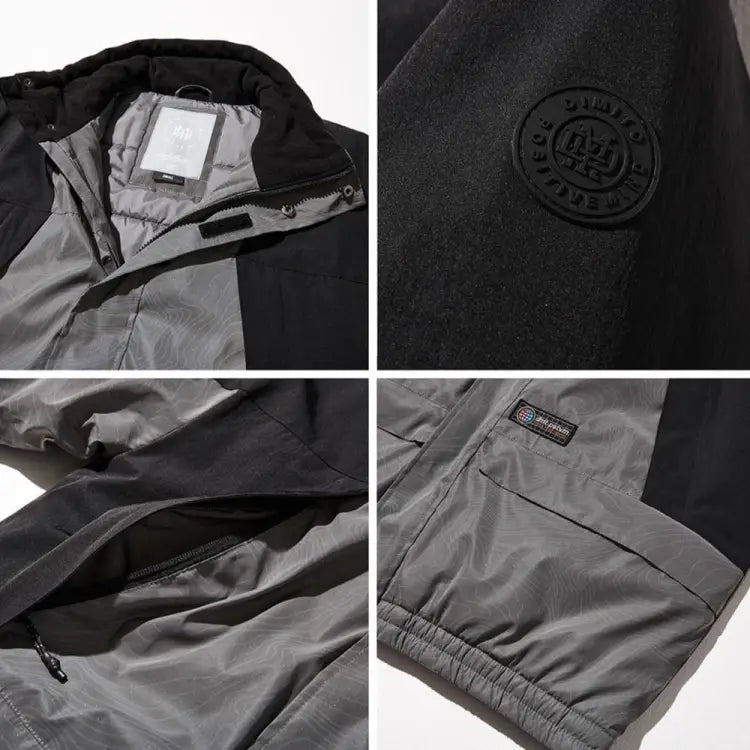 Jackets / Snow: DIMITO MOUNTIAN PADDED SNOW JACKET-REFLECTIVE CAMO GREY - 1920 Clothing CY190504-D Dimito ICE & SNOW |