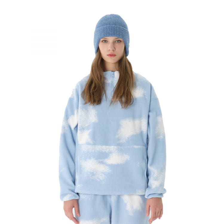Fleeces: Dimito MT GD Fleece Zip Shirts-BLUE - 2023, Blue, Clothing, Dimito, Fleeces | FTSA10112-SLATE BLUE-S