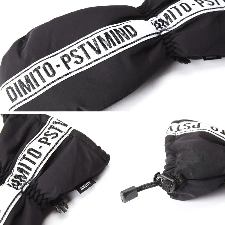 Gloves & Mittens / Snow: DIMITO N TAPE MITTEN-BLACK - 1920 Accessories BLACK CY190504-D Dimito | OCCN-WHITELINE-1019500440106-S