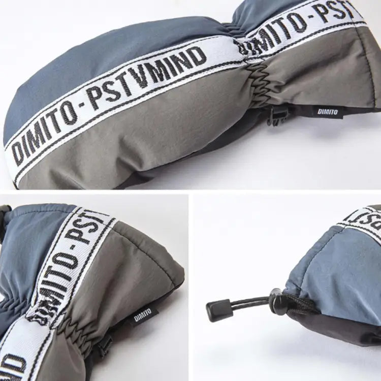 Gloves & Mittens / Snow: DIMITO N TAPE MITTEN-STEEL - 1920 Accessories CY190504-D Dimito Gloves | OCCN-WHITELINE-1019500442306-S