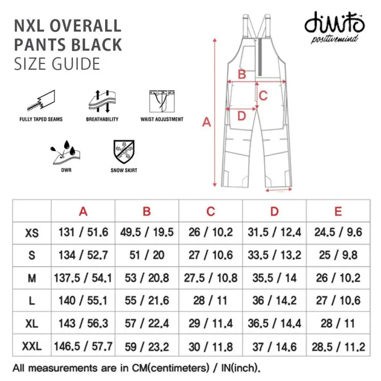 Pants / Snow: DIMITO NXL OVERALL PANTS-BLACK [KOREAN BRAND] - 2021, BLACK, Clothing, DIMITO, Ice & Snow | DM202101BLKXS