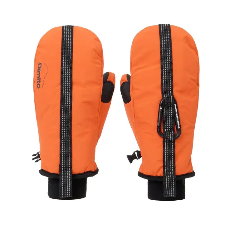 Gloves & Mittens / Snow: Dimito Reflective Banded Mitten Glove-ORANGE - Dimito / Orange / XS / 2024, Accessories, DIMITO, Gloves, Gloves &