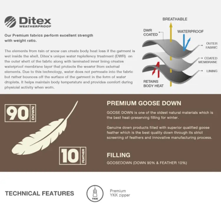 Jackets / Snow: Dimito VTX Light Down Jacket-BEIGE [KOREAN BRAND] - 2023, Beige, Clothing, DIMITO, Ice & Snow | NHTK09103-DEEP BEIGE-S