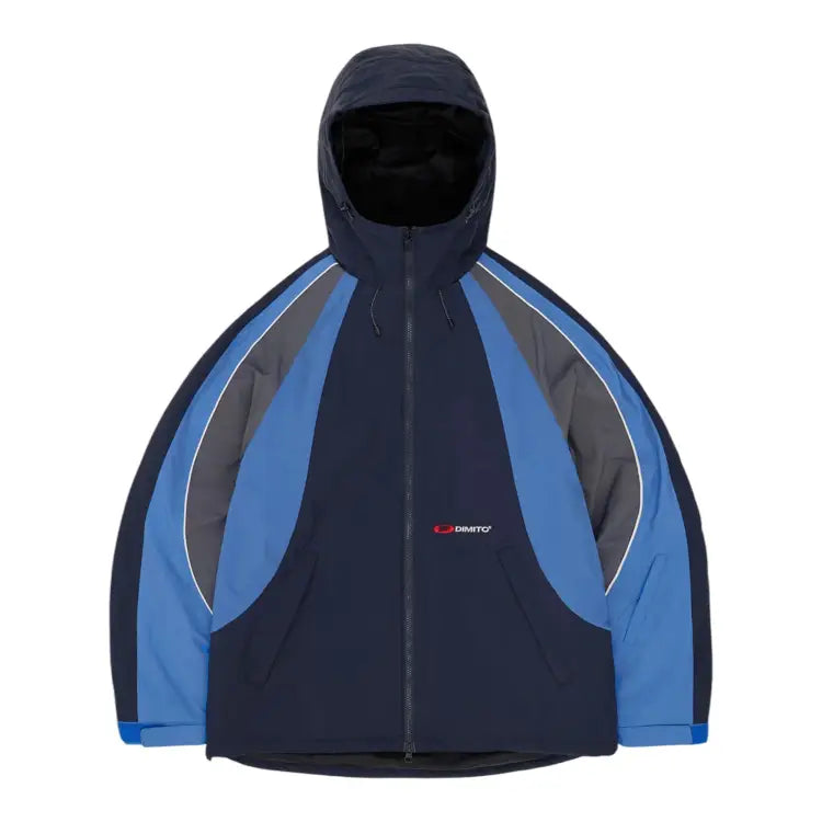 Jackets / Snow: Dimito Wave Padded Snow Jacket-NAVY [KOREAN BRAND] - 2025, Clothing, DIMITO, Goggles Specials x Snow Wear, Ice & Snow