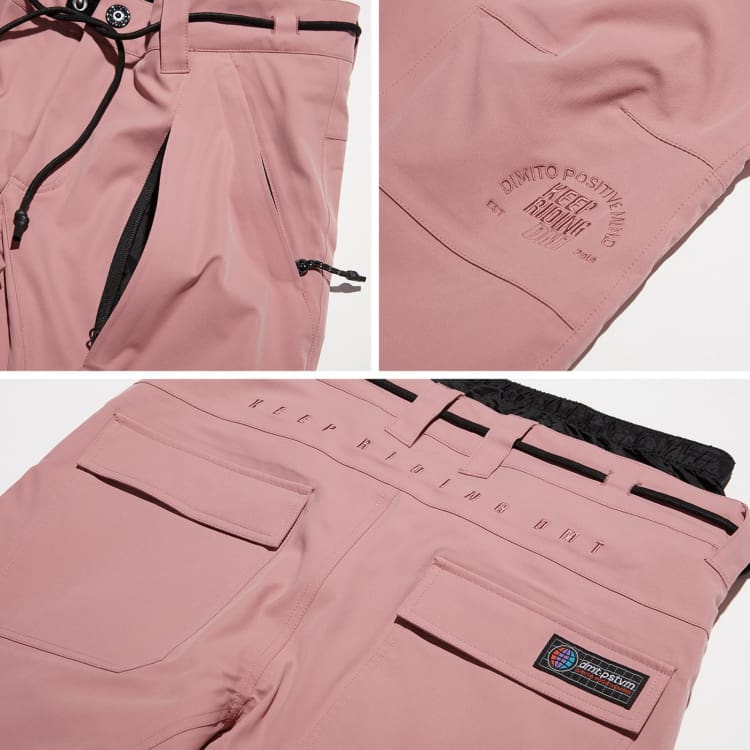 Pants / Snow: DIMITO WOMENS DINO SNOW PANTS-CORAL - 1920 Clothing CORAL CY190504-D Dimito | OCCN-WHITELINE-1029090442201-WS