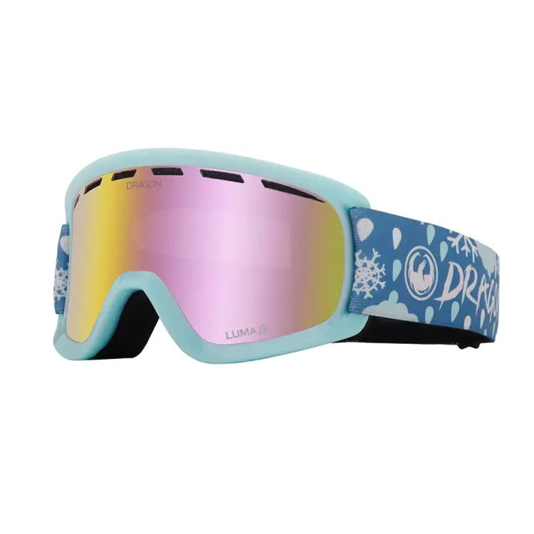 Goggles / Snow: Dragon Kids LIL D Snow Goggle-SNOW DANCE - Fuzl / Blue / ON / 2024, Accessories, Blue, Dragon, Eyewear | DRG182/4425027