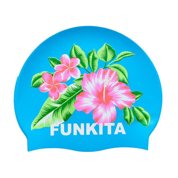 Swim Caps: Funkita Silicone Swimming Cap - BLUE HAWAII - Funkita / Blue Hawaii / ON / Accessories, Blue Hawaii, Caps, Fashion, Funkita