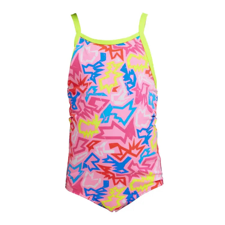 Swimsuits: Funkita Toddler Printed One Piece-ROCK STAR - Funkita / Pink / 3 / 2024, Clothing, Fashion, Funkita, FUNKY | FKS022G7183403