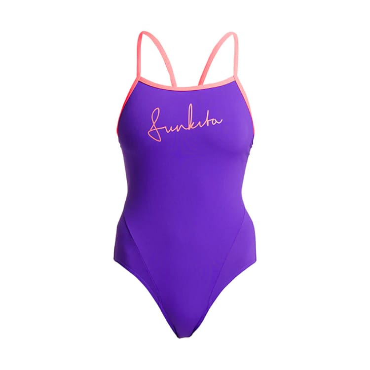 Swimsuits: Funkita Women Single Strap One Piece-Purple Punch - Funkita / Purple Punch / 8 / Black, Clothing, Fashion, FUNKY, Hong Kong |