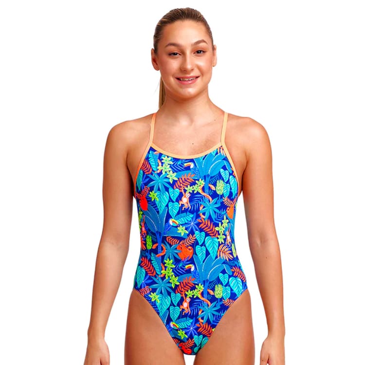 Swimsuits: Funkita Women Single Strap One Piece-Slothed - Black, Clothing, Fashion, FUNKY, Hong Kong | FS15L7150508