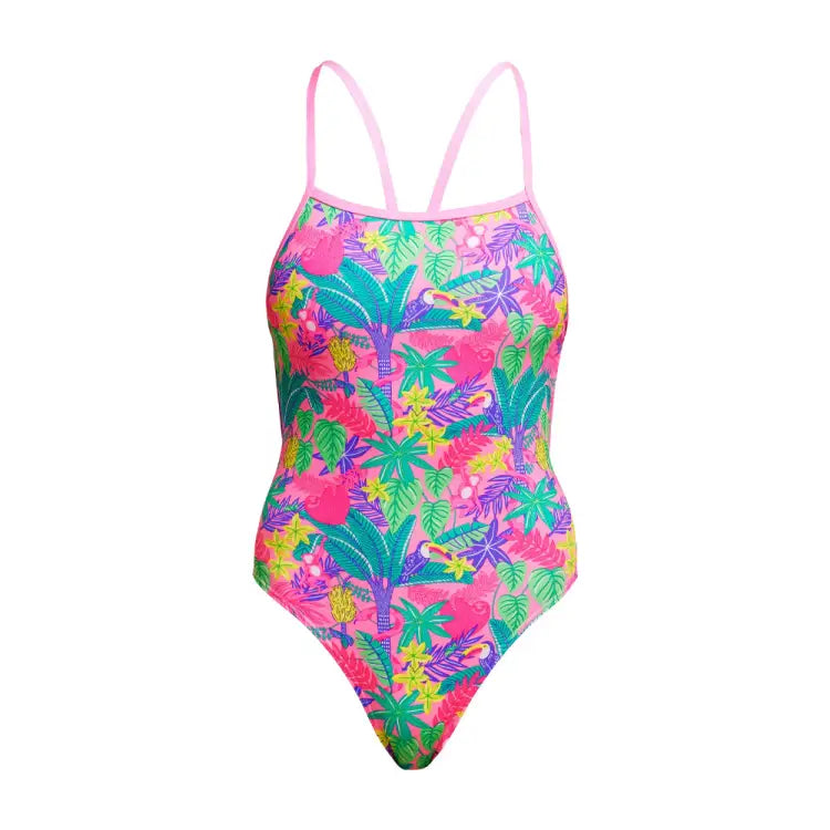 Swimsuits: Funkita Women Single Strength One Piece-Jungle Party - Black, Clothing, Fashion, Free Spirit, FUNKY | FKS044L7147408