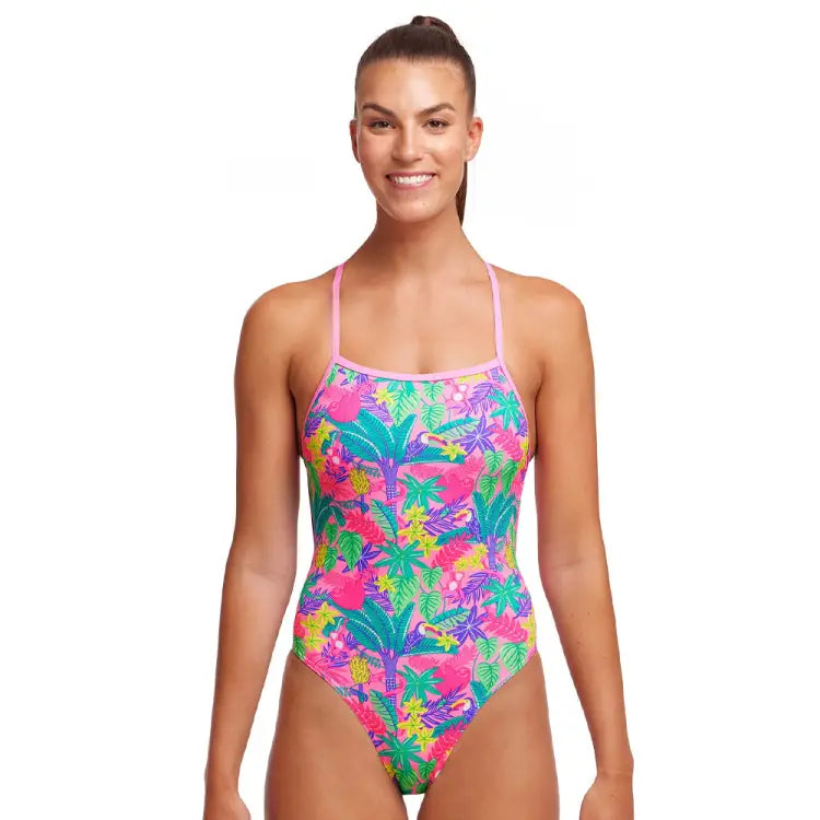 Swimsuits: Funkita Women Single Strength One Piece-Jungle Party - Black, Clothing, Fashion, Free Spirit, FUNKY | FKS044L7147408